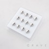ASYMMETRICAL OPEN DUAL HEART  316L SURGICAL STEEL L-SHAPE NOSE BOX